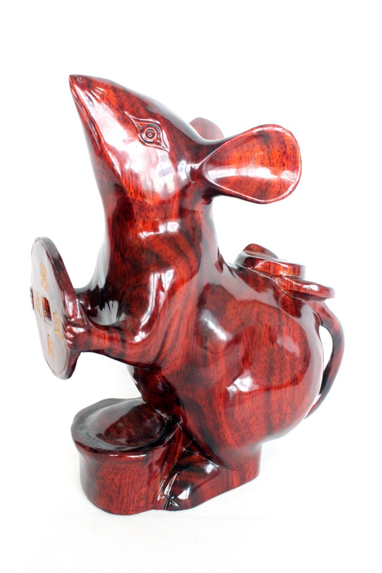 【十二生肖 木雕工藝品老鼠 招財鼠 風水擺件 一本萬利 生日禮品CQ】價格,廠家,圖片,木質、竹質工藝品,如皋市下原鎮振新紅木工藝品廠-